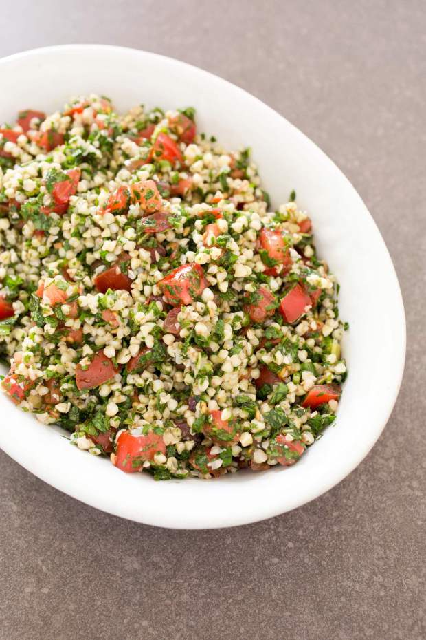 Buckwheat Tabbouleh features bulgur parsley, mint and chopped tomatoes tossed in a bright lemon vinaigrette, classic Mediterranean tabbouleh has a refreshing flavor profile that makes it a great light side. (Courtesy of America's Test Kitchen)