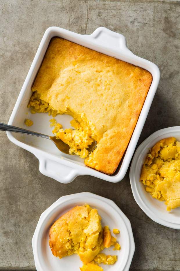 Corn Pudding is a rustic, souffle-like casserole. (Courtesy of America's Test Kitchen)