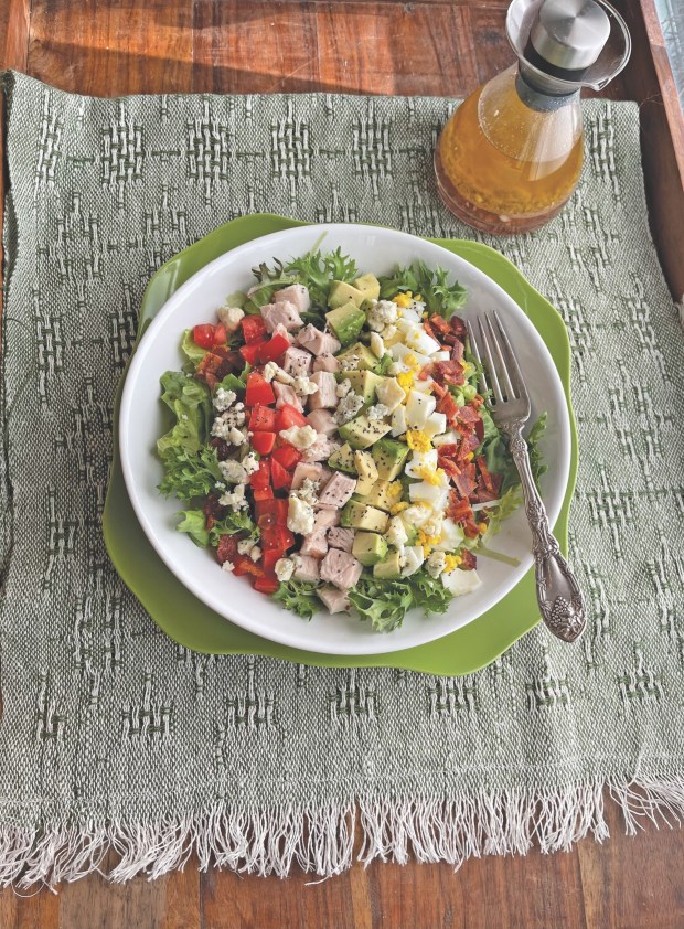 Originally made famous at Hollywood's Brown Derby Restaurant, this Cobb Salad has changed little over the years. (Courtesy of Adventure Publications)