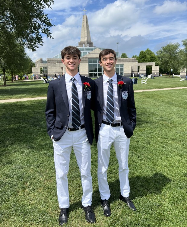 The Episcopal Academy Class of 2024 valedictorian Colin Schlitt and salutatorian Brendan Schlitt. (Photo courtesy of The Episcopal Academy)