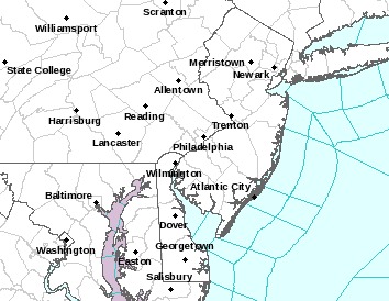 NWS forecast map Friday night , May 31, 2024, showing clear skies