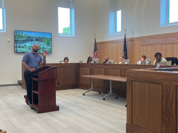 Elmwood Park Zoo CEO and Executive Director Al Zone addresses Norristown council members during a May 21, 2024 work session. (Rachel Ravina - MediaNews Group)